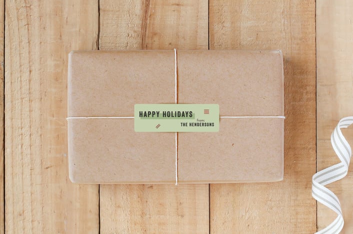 "Festive Hashmarks" - Custom Stickers in Mint by Kimberly Young - Front