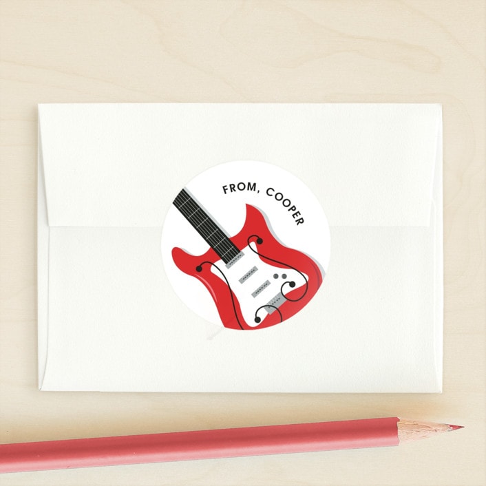 "Rock My World" - Custom Stickers in Cherry by Olivia Goree - Front
