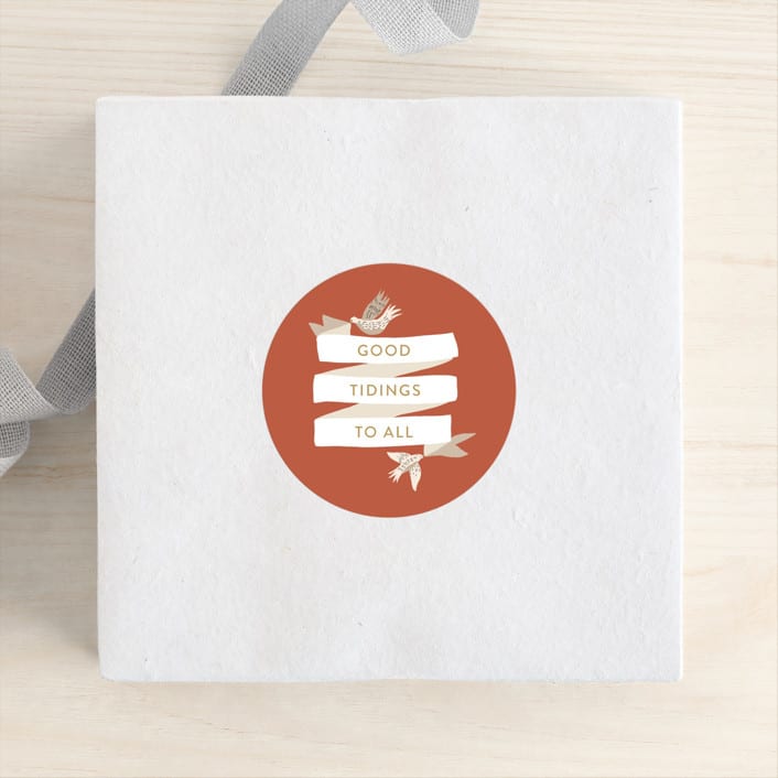 "Good Tidings" - Custom Stickers in Charcoal by Kiley Bennett - Front