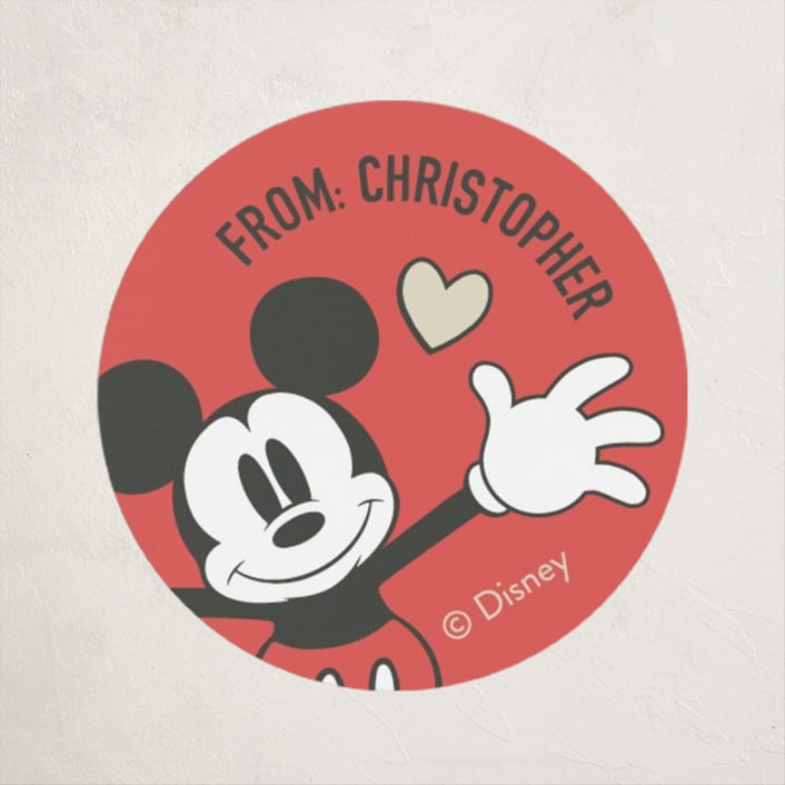 "Disney Mickey Mouse Aw, Gee!" - Custom Stickers in Cherry by Heather Schertzer - Front