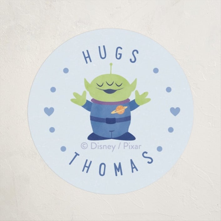 "Disney and Pixar's Buzz Lightyear Infinity Friendship" - Custom Stickers in Bluebell by Sabrin Deirani - Front