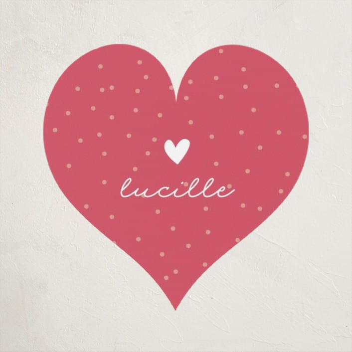 "Valentine Cutie" - Custom Stickers in Pink Lemonade by Pixel and Hank - Front