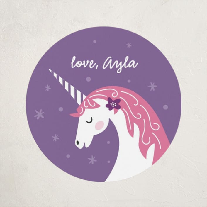 "Magical Valentine" - Custom Stickers in Lavender by Jana Volfova - Front