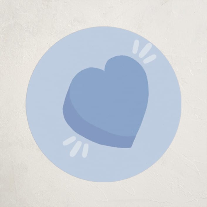 "Kind Heart" - Custom Stickers in Chartreuse by Marabou Design - Front