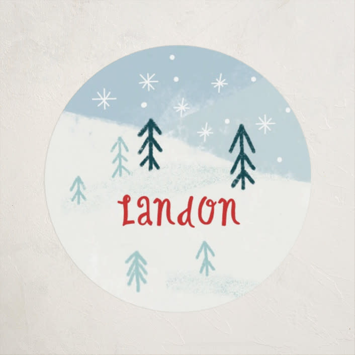 "Snow Glad" - Custom Stickers in Cherry by Pixel and Hank - Front