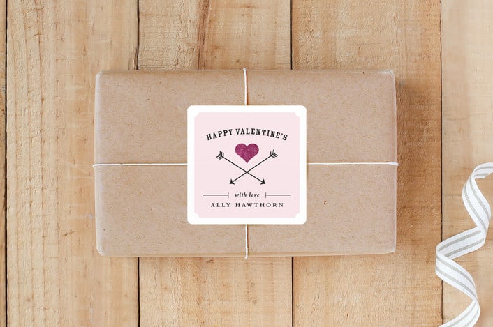 "Heart and Arrows" - Custom Stickers in Strawberry by Stacey Meacham - Front