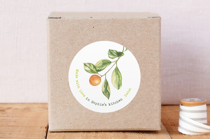 "Kumquat" - Custom Stickers in Leaf by Ava Thomson - Front