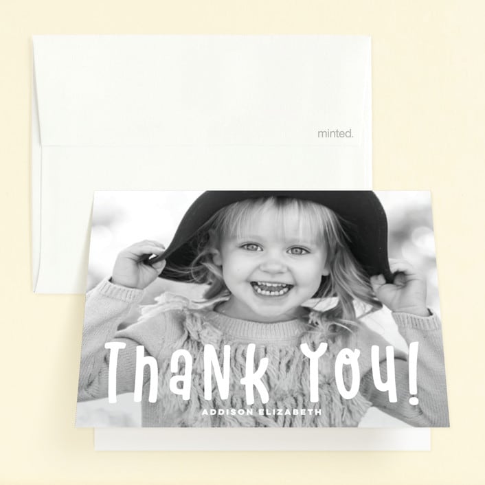 "Jungle Fun" - Children's Birthday Party Thank You Cards in Fuchsia by Jessie Steury - Front