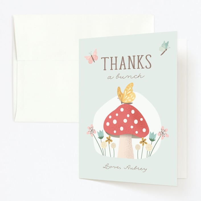 "Summer Soiree" - Children's Birthday Party Thank You Cards in Cornflower by Joanna Griffin - Front