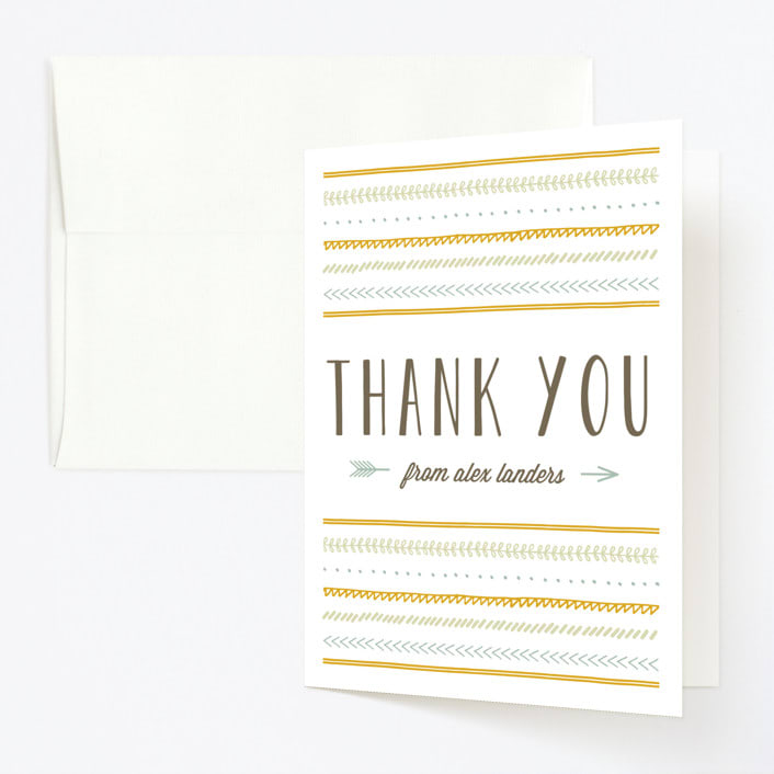 "birthday doodle" - Children's Birthday Party Thank You Cards in Marigold by Chasity Smith - Front