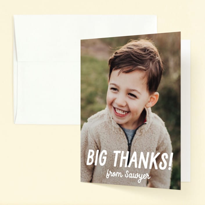 "Two Fast" - Children's Birthday Party Thank You Cards in Racing Red by Jessie Steury - Front