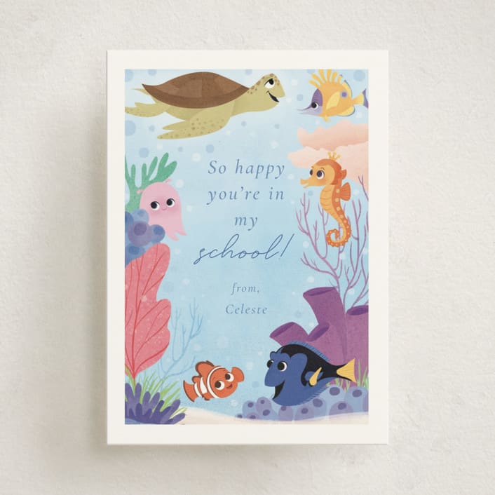 "Disney and Pixar's Finding Nemo Part of my School" - Classroom Valentines in Sea by Sabrin Deirani - Front