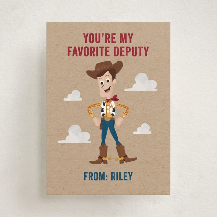"Disney and Pixar's Toy Story Favorite Deputy" - Classroom Valentines in Rustic by Oma N. Ramkhelawan - Front