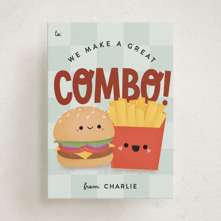 "Great Combo" - Classroom Valentines in Sky by Itsy Belle Studio - Front