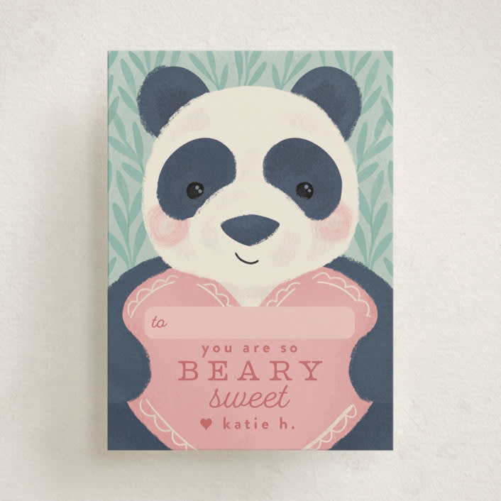 "beary sweet" - Classroom Valentines in Eucalyptus by Laura Hankins - Front