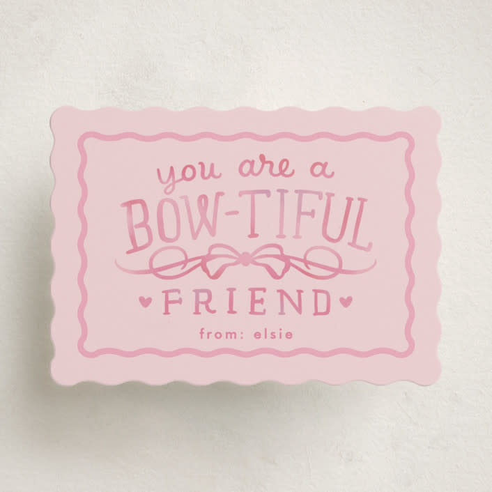 "Bow-tiful" - Classroom Valentines in Cotton Candy by Erin L. Wilson - Front
