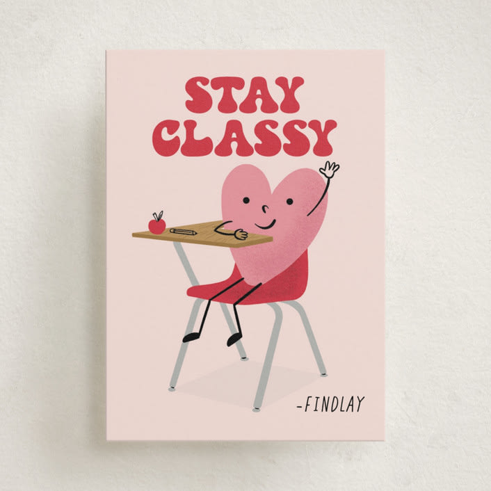 "Stay Classy" - Classroom Valentines in Cherry by mo kelley - Front