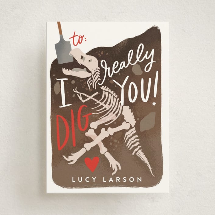 "I Dig you excavation" - Classroom Valentines in Crimson by Alethea and Ruth - Front
