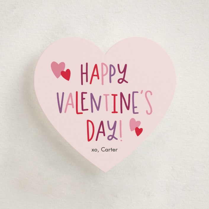 "Happy Heart" - Classroom Valentines in Cotton Candy by Stacey Meacham - Front