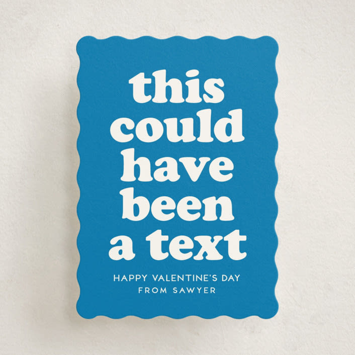 "Text" - Classroom Valentines in True Blue by Lea Delaveris - Front