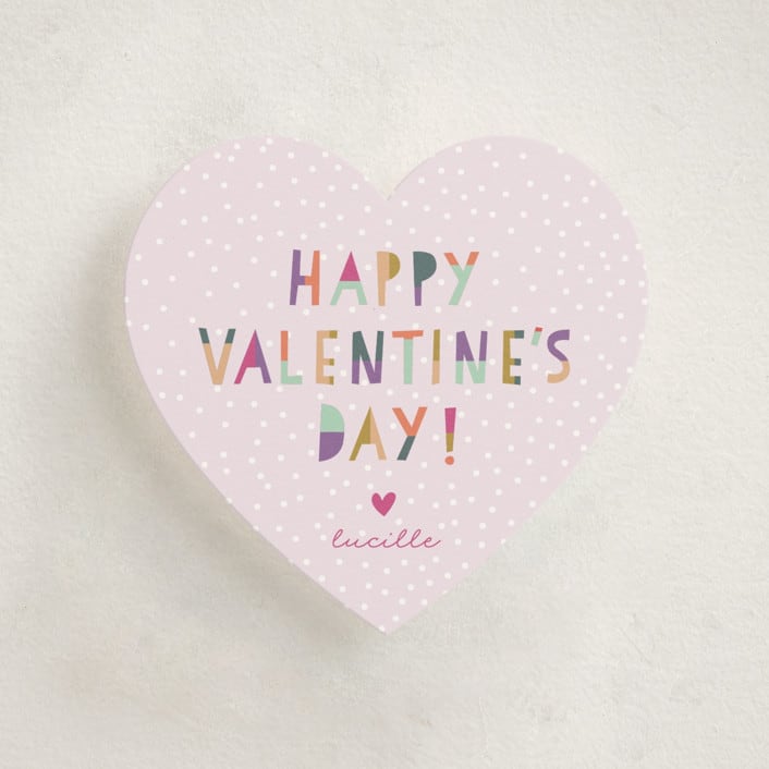 "Valentine Cutie" - Classroom Valentines in Grape by Pixel and Hank - Front