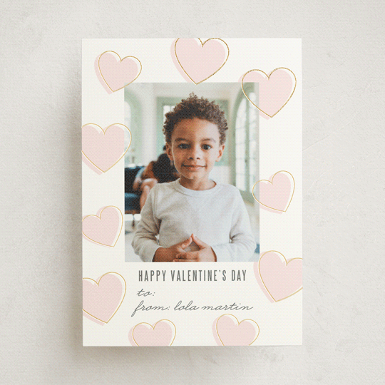"Jumbo Hearts" - Classroom Valentines in Peony by Lauren Chism - Front
