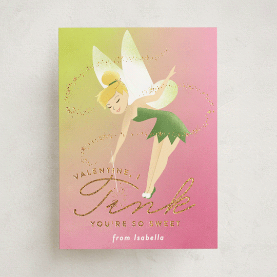 "Disney's Tink you're so sweet" - Classroom Valentines in Bubblegum by Rebecca Durflinger - Front