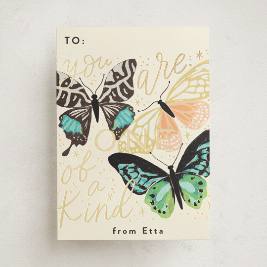 "One of a kind butterfly" - Classroom Valentines in Daisy by Alethea and Ruth - Front
