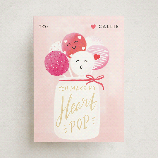 "croustilant" - Classroom Valentines in Blush by chocomocacino - Front