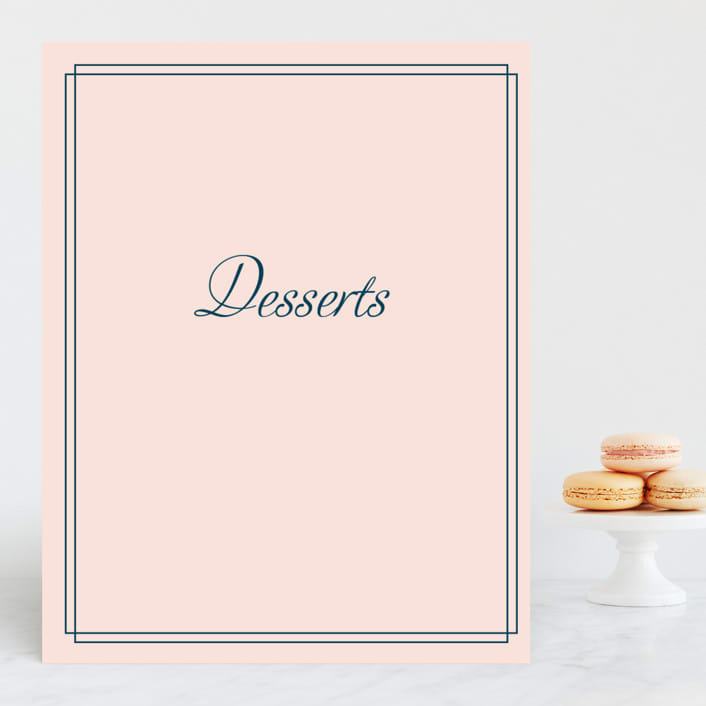"Chic Gala" - Small Signs in Cotton Candy by Kimberly FitzSimons - Front