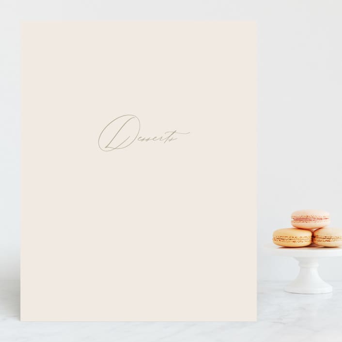 "Scripted Names" - Small Signs in Ecru by Hooray Creative - Front