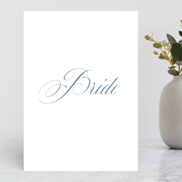 "Empire" - Small Signs in Dusty Blue by Jennifer Postorino - Front