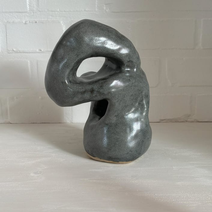 "Twist" - Commissioned Original Sculpture in gray by Nina Leth
