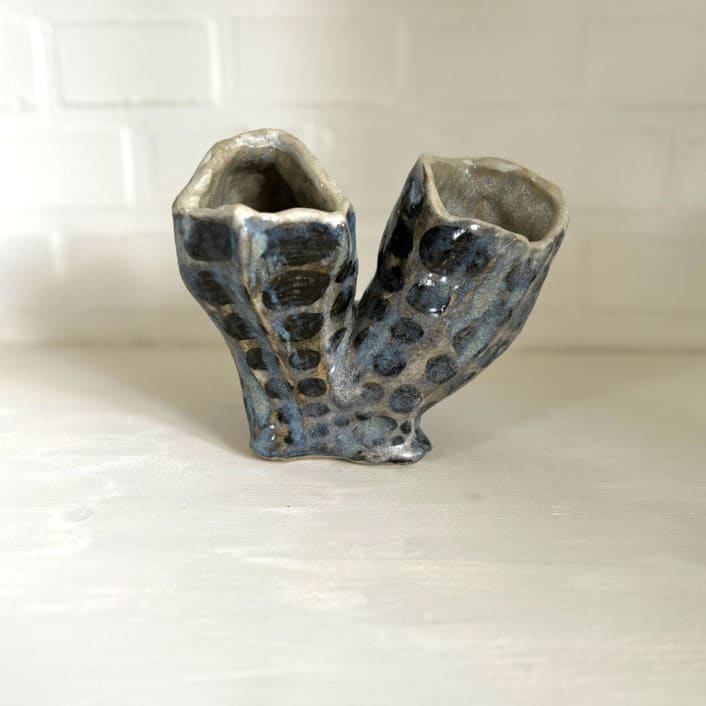"Two cylinder vase" - Commissioned Original Sculpture in multicolorassorted-colors by Nina Leth