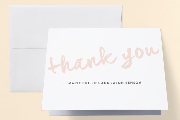 "Simply Sweet" - Engagement Party Thank You Cards in Cotton Candy by Roxy Cervantes - Front