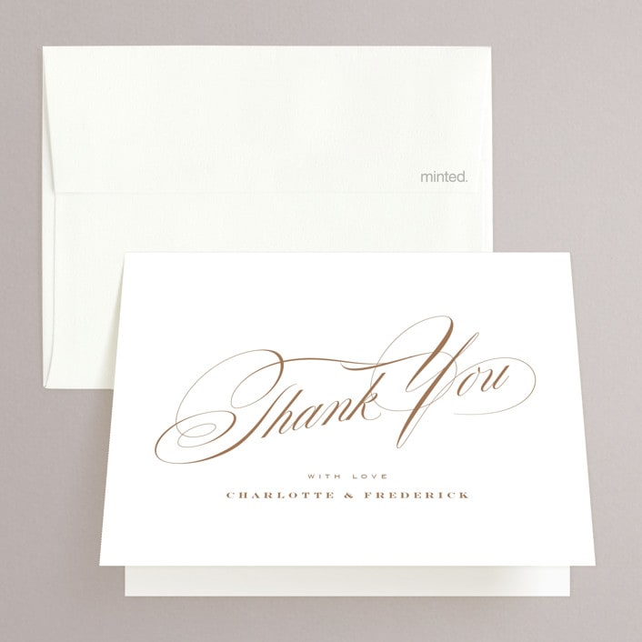 "gelt" - Engagement Party Thank You Cards in Cocoa by chocomocacino - Front