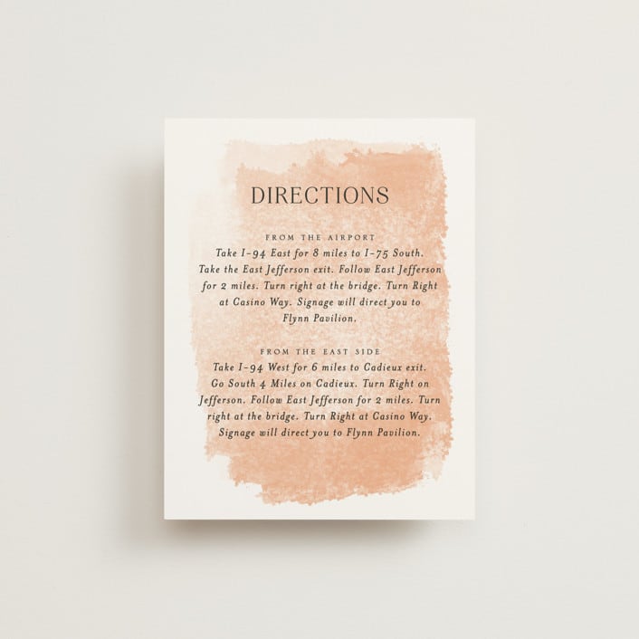 "Swept" - Direction Cards in Blush by Snow and Ivy - Front