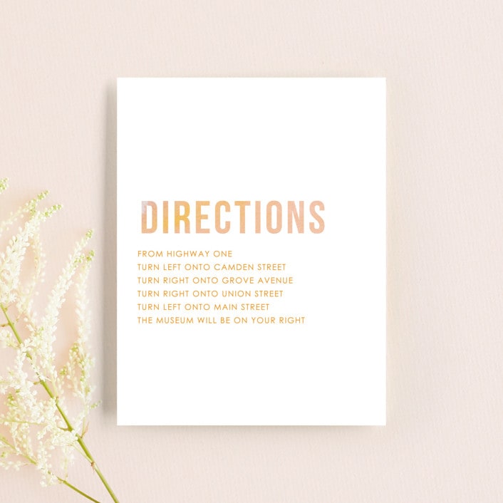 "Ombre" - Direction Cards in Mandarin by Dean Street - Front