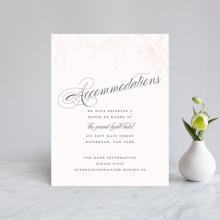 "Flora" - Direction Cards in Blush by Nicoletta Savod - Front