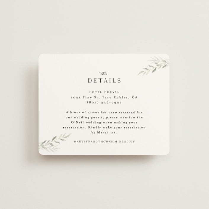 "Sweeping" - Direction Cards in Linen by Carolyn Nicks - Front