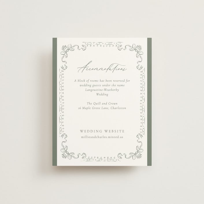 "Ornate sketched frame" - Direction Cards in Forest by Jackie Crawford - Front
