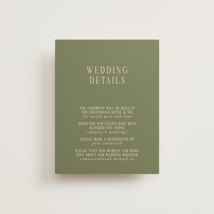 "Fero" - Direction Cards in Blush by Pati Cascino - Front