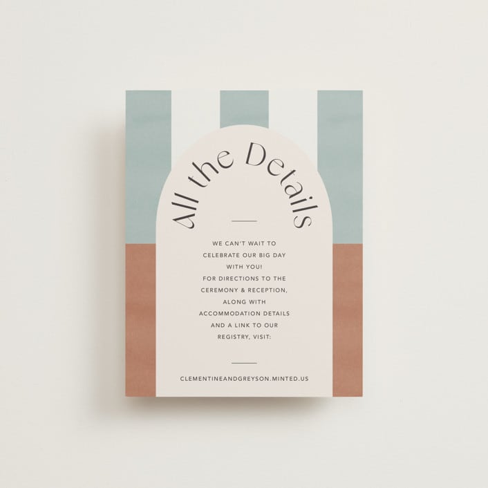 "Trois" - Direction Cards in Almond by Blustery August - Front