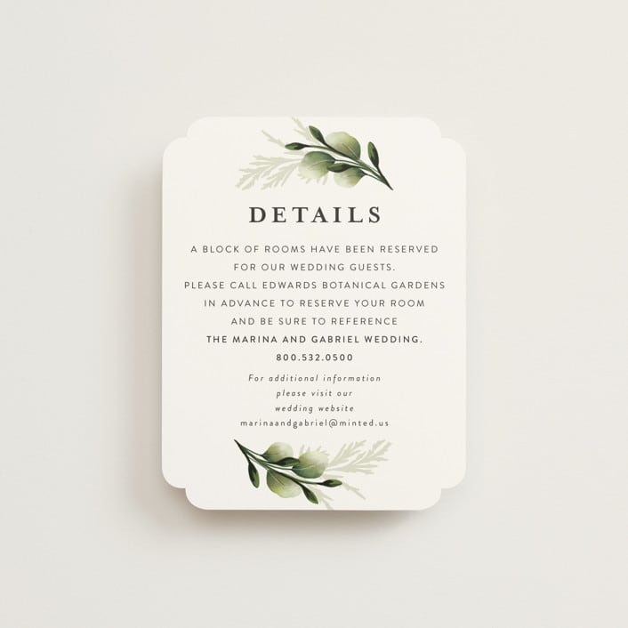 "Enchanted Greenery" - Direction Cards in Frost by Susan Moyal - Front
