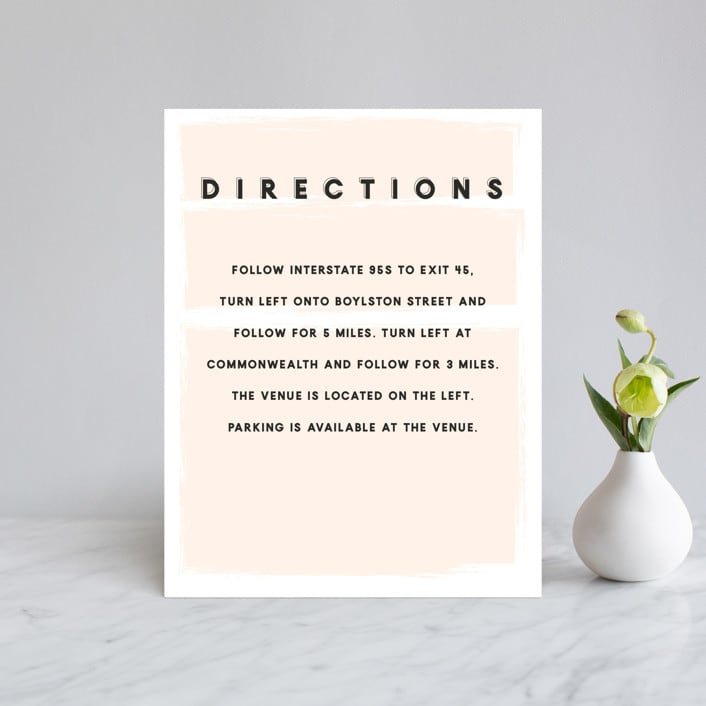 "bold blush" - Direction Cards in Blush by frances mathys - Front