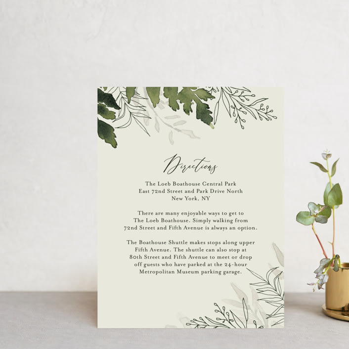 "Love springs eternal" - Direction Cards in Fern by Chris Griffith - Front