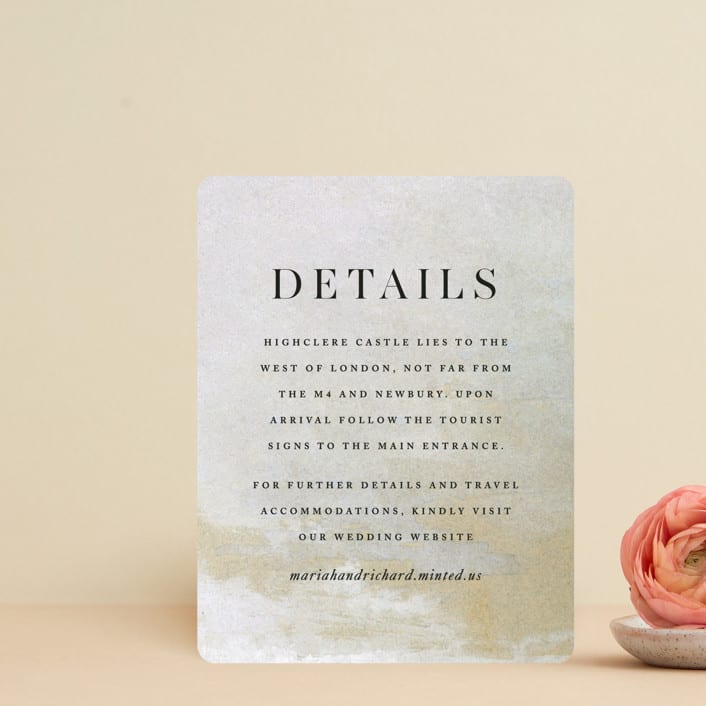 "Roman Landscape" - Direction Cards in Moss by Olivia Kanaley Inman - Front