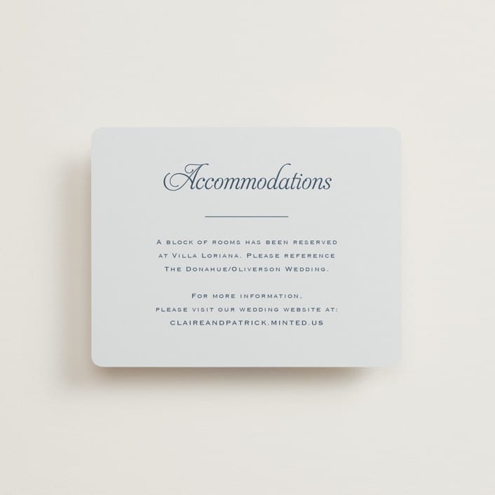 "Modernne" - Direction Cards in Powder by Carolyn MacLaren - Front