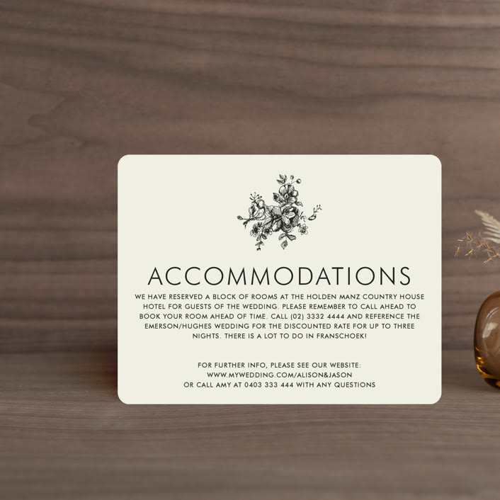 "Elegance Illustrated" - Direction Cards in Beige by Phrosné Barwood - Front