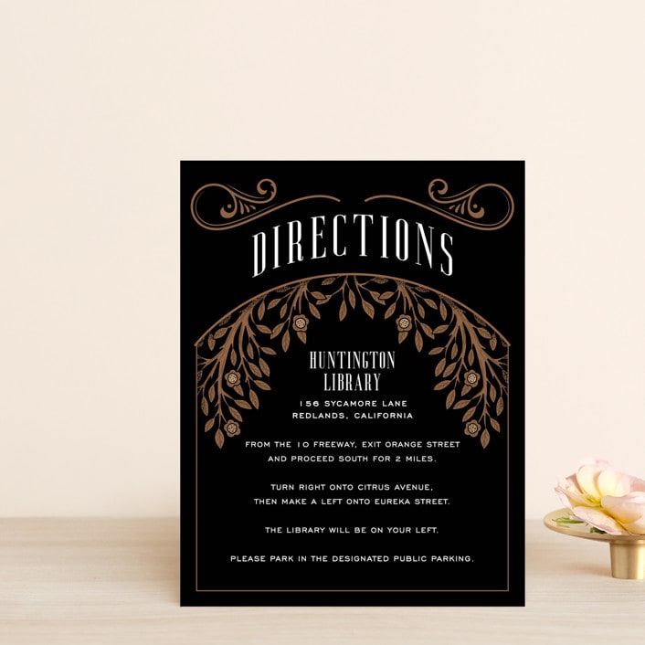 "Grand Natura" - Direction Cards in Noir by GeekInk Design - Front